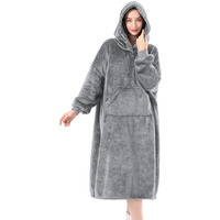 Wearable Blanket Hoodie For Women/Kids/Men, Oversized & Cozy Sherpa Lined Hoodie Sweatshirt Blanket