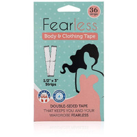 Fearless Tape - Double Sided Tape For Fashion, Clothing And Body (50 Strip Pack)  All Day Strength Tape Adhesive And Gentle On Skin And Fabrics  Transparent Clear Color For All Skin Shades