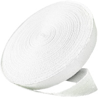 Abbaoww 50 Yards Cotton Twill Tape Ribbon 1 Inch, Soft Natural Webbing Tape Herringbone Tape For Sewing Diy Craft, White