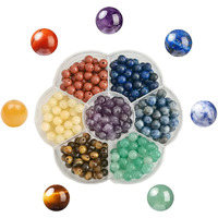 Gangganghao 280Pcs 6Mm 7 Chakra Real Natural Round Stone Beads Smooth Crystals Loose Gemstone Multi Color Mixed Diy For Jewelry Making(6Mm,7 Chakra Color