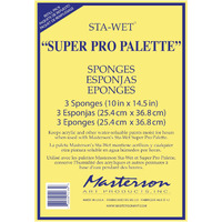 Masterson Sta-Wet Super-Pro Palette Sponge Refill 3 Pack