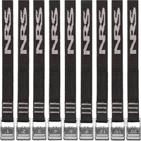 Nrs 1" Hd Tie-Down Straps 12' Pair Stealth Black