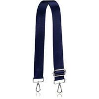 Allzedream Wide Purse Strap Replacement Crossbody Shoulder Bag Adjustable (Navy-Silver Hardeware)