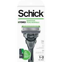 Schick Hydro 5 Sense Sensitive Skin Razor With Shock Absorb Technology For Men, 1 Handle With 2 Refills