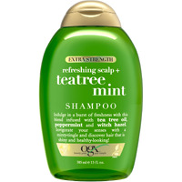 Ogx Extra Strength Refreshing Scalp + Teatree Mint , Invigorating Scalp Shampoo With Tea Tree & Peppermint Oil & Witch Hazel, Paraben/ Sulfate-Free Surfactants, 13 Fl Oz