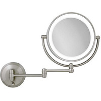 Zadro 11" Led Wall Mounted Makeup Mirror 10X/1X Shaving Mirror Cordless Or Battery Operated Vanity Mirrors For Wall