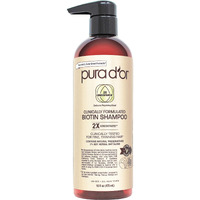 Pura D'Or Professional Grade Biotin Shampoo, Clinically Proven Anti-Thinning Hair Care, 2X Concentrated Dht Blocker Hair Thickening Products For Women & Men, 16Oz