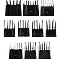 Miaco Universal Clipper Guide Comb Guard Set, 10 Pieces, Fits Oster Classic 76, A5, Andis Ag, Bg, Wahl, Etc