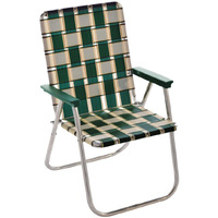 Lawn Chair Usa - Outdoor Chairs For Camping, Sports And Beach. Chairs Made With Lightweight Aluminum Frames And Uv-Resistant Webbing. (Classic, Charleston With Green Arms)