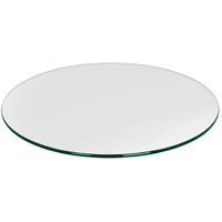 24" Inch Round Glass Table Top - Tempered - 3/8" Inch Thick- Pencil Polished