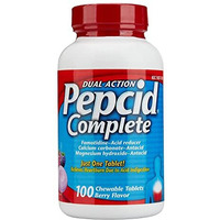 Pepcid Complete Dual Action Chewable Tablets Berry Flavor (100 Count)