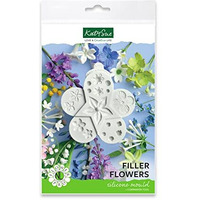 Flower Pro Ultimate Filler Flowers Silicone Mold For Cake Decorating By Katy Sue - Creates 17 Different Flower Or Bud Elements For Small Flower Making