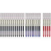 Riancy Pens Fine Point Smooth Writing Pens Black Pens Liquid Ink Pen Rollerball Gel Pens Extra Fine Point 0.5 Mm Pens For Writing Journaling Taking Notes Office Supplies (12Black-8Blue-4Red)