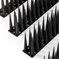 Offo Bird Spikes Pigeon Outdoor Deterrent Spikes For Cat Keep Birds Raccoon Woodpecker Away Covers 8 Feet(244Cm), Black