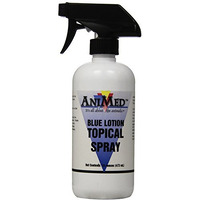 Animed Blue Lotion Topical Antiseptic For Horses Dogs Cats Cows Sheep And Goats, 16-Ounce