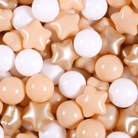 Gogoso Star Balls 100 Ball Pit Balls - Pink Soft Plastic Balls Phthalate Free Bpa Free Play Balls For Ball Pool Birhtday Party Girls Kids With Storage Bag, 2.15Inches