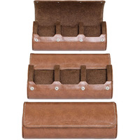 Rothwell Watch Roll Travel Case For 3 Watches  Tough Portable Protection, Fits All Wrist Watches & Smart Watches Up To 50Mm (Tanbrown)