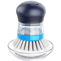 Mrsiga Soap Dispensing Palm Brush Storage Set, Kitchen Brush With Holder For Pot Pan Sink Cleaning, 1 Set