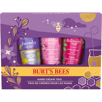 Burts Bees Christmas Gifts, 3 Body Care Stocking Stuffers Products, Hand Cream Trio Set - Lavender Honey, Watermelon Mint & Wild Rose Berry Shea Butters