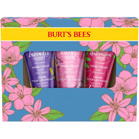 Burts Bees Spring Gift, 3 Moisturizing Self Care Gifts, Shea Butter Hand Cream Trio Spring Set - Lavender & Honey, Wild Rose & Berry And Watermelon & Mint (Packaging May Vary)