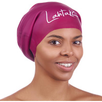 Long Hair Swim Cap - Shower Cap - Stylish Swim Cap For Braids Weaves Dreadlocks - Silicone Shower Cap (Windsor Wine Xl)
