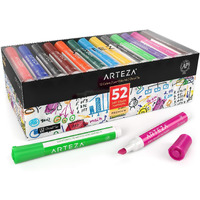 Arteza Dry Erase Markers, Bulk Pack Of 52, Chisel Tip, 12 Assorted Colors With Low-Odor Ink, Whiteboard Pens, Office Supplies For Back To School, Office, Home, Classroom, Teachers