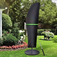 Gemitto Patio Umbrella Cover, Waterproof Outdoor Offset Market Umbrella Parasol Covers With Zipper & Rod, For 9-13Ft Cantilever Umbrellas, Anti-Uv Rain Wind Dust(420D Cantilever Umbrella Cover)