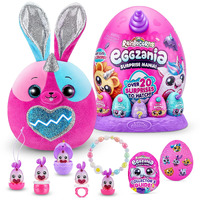 Rainbocorns Eggzania Surprise Mania Series 1 (Bunny) By Zuru, Collectible Plush Stuffed Animal, Surprise Eggs, 5 Mini Eggs, Stickers, Diy Jewelry, Slime, Ages 3+ For Girls, Children