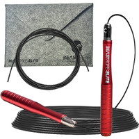Beast Gear Elite Speed Jump Rope With Aluminum Handles - Workout Jump Ropes For Fitness, Cardio Exercise, Hiit, Mma, Muay Thai & Boxing Training - Adult Skipping Rope For Men & Women