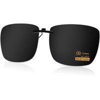 Goiteia Polarized Super Dark Clip On Sunglasses Over Prescription Glasses Men Women,Compact Fit,Non-Flip Up(Cat4)