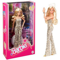 Barbie Margot Robbie As In Gold Disco Jumpsuit The Movie Collectible Doll (Hpj99)