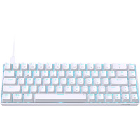 Dierya T68Se Wired 60% Mechanical Gaming Keyboard, Led Backlit Ultra-Compact 68 Keys Office Keyboard With Stand-Alone Arrow/Control Keys For Windows Laptop Pc Mac, Clicky Blue Switch, White