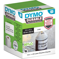 Dymo Lw Durable Industrial Labels For Labelwriter 4Xl Label Printers, White Poly, 4-1/16 X 6-1/4, Roll Of 200 (1933086)