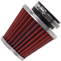 Evermotor 34Mm 35Mm 36Mm Universal Double Layer Steel Air Filter For Motorcycle Scooter Atv Moped Red