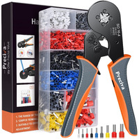Ferrule Crimping Tool Kit, Preciva 16-4 Square Crimping Tools, Ratchet Jaw Wire Crimping Pliers Awg 28-5 (0.08-16Mm) With 1200 Terminal Connector Sleeves