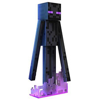 Mattel Minecraft Diamond Enderman Action Figure With Accessories Including Flocked Grass Block, 5.5-Inch Toy Collectible