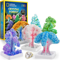 National Geographic Craft Kits For Kids - Crystal Growing Kit, Grow 6 Crystal Trees In Just 6 Hours, Educational Craft Kit With Art Supplies, Geode Specimen, Stem Arts & Crafts Kit