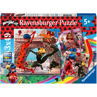 Ravensburger Miraculous: Tales Of Ladybug & Cat Noir 3 X 49 Piece Jigsaw Puzzles For Kids Age 5 Years Up