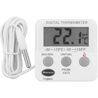 Refrigerator Thermometer Digital - Fridge And Freezer Alarm Alert When Temperatures Drop - Ideal Fridge Freezer Thermometer With Alarm And Max Min