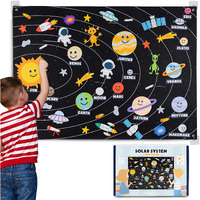 Solar System For Kids Toys With 61 Felt Figures - Bonnyco  Space Montessori Toys For Girls Boys Birthday Gifts Of Planets, Felt Board For Toddlers, Educational Kids Gifts 3 4 5 6 7 8 Years Christmas
