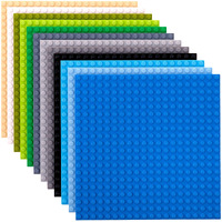 Strictly Briks Classic Stackable Baseplates, For Building Bricks, Bases For Tables, Mats, And More, 100% Compatible With All Major Brands, Nature Colors, 12 Pack, 6X6 Inches
