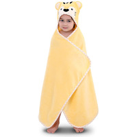 Tbezy Hooded Towel For Kids 100% Cotton Ultra Soft With Unique Animal Design Large For Infants 3-10 Years (Tiger)