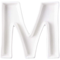 Coffeezone Small Ceramic Letter Dish & Plates For Candy/Nuts Ideas, Wedding Party Decor (Letter M)