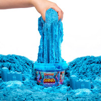 Slimysand By Horizon Group Usa, 1.5 Lbs Of Stretchable, Expandable, Moldable Cloud Slime, Non Stick, Slimy Play Sand In A Reusable Bucket, Blue- A Sensory Activity , Light Blue