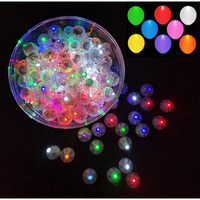 100Pcs Multicolor Led Balloon Light,Rainbow Colored Round Led Flash Mini Ball Light For Paper Lantern Balloon,Indoor Outdoor Party Event Fun Birthday Party Wedding Halloween Christmas Decorations