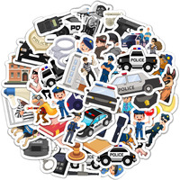 100Pcs Police Stickers For Kids, Police Toys, Cops Sticker, Police Man Stickers, Car Stickers Police, Police Cars For Kids, Police Party Decorations, Police Party Favors, Police Kids Gifts