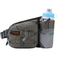 Yuoto Waist Pack With Water Bottle Holder For Running Walking Hiking Runners Hydration Belt (Grey)