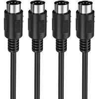 Midi Cable, Mellbree 2-Pack 3-Feet Male To Male 5-Pin Midi Cable Compatible With Midi Keyboard, Keyboard Synth, Rack Synth, Sampler, External Sound Card, Sound Source And Other Music Gear