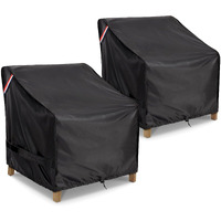 Kylinlucky Patio Furniture Covers Waterproof For Chairs, Lawn Outdoor Chair Covers Fits Up To 31.5 W X 33 D X36 H Inches 2 Pack Black