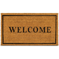 Plus Haven Coco Coir Door Mat With Heavy Duty Backing, Welcome Doormat, 17.5" X 30" Size, Easy To Clean Entry Mat, Beautiful Color And Sizing For Outdoor And Indoor Uses, Home Dcor